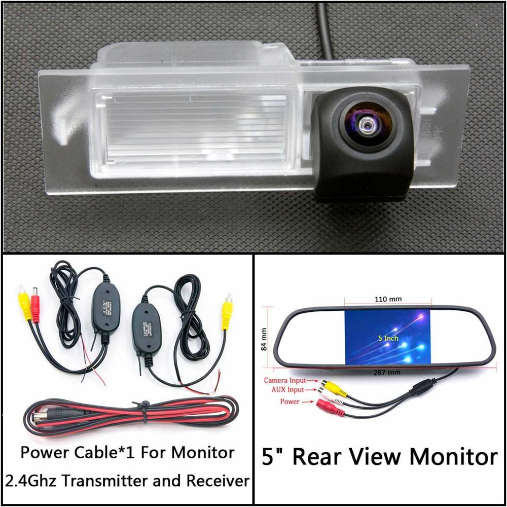 Cámara de visión trasera inversa HD de 175 grados para Fiat Tipo/Egea Monitor de aparcamiento visión nocturna impermeable: C Wireless 5 inch M