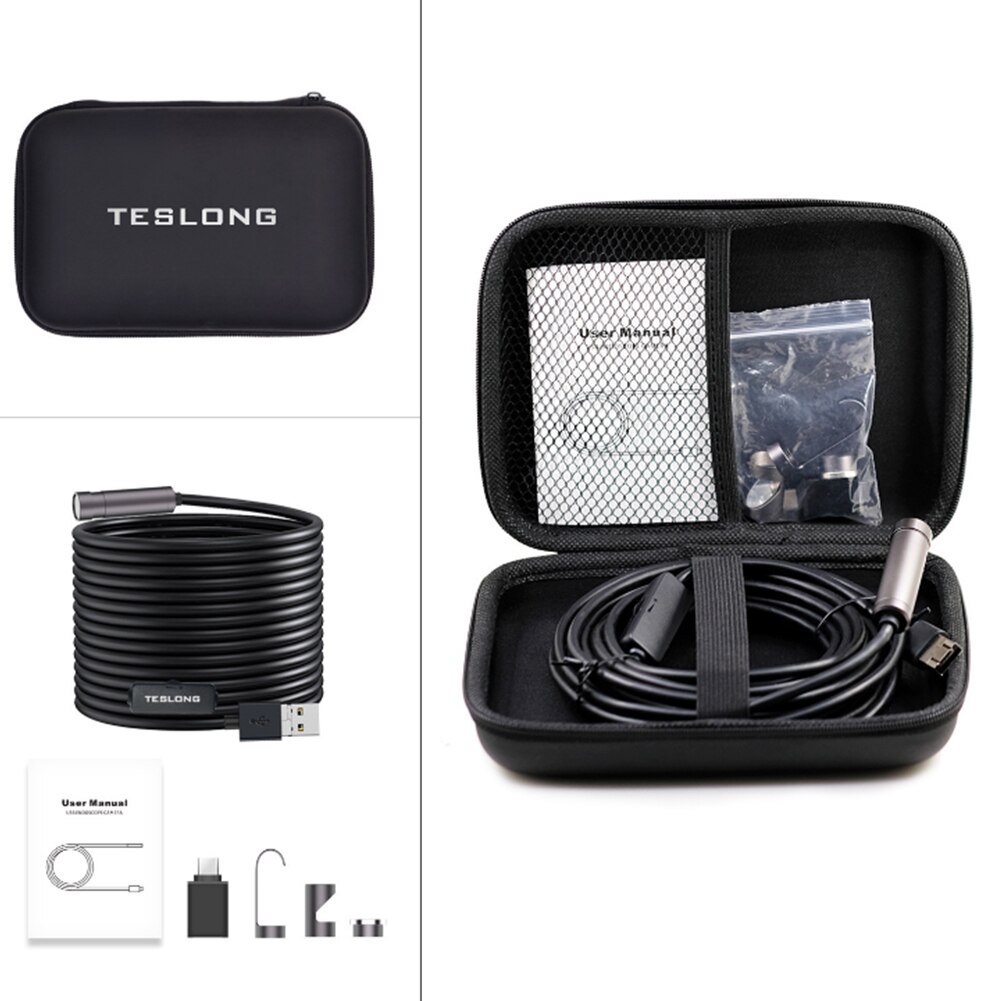 NTC140 étanche 5m câble caméra d'inspection 5.0MP multifonctionnel Auto pour Android IP67 HD lentille USB Endoscope Endoscope