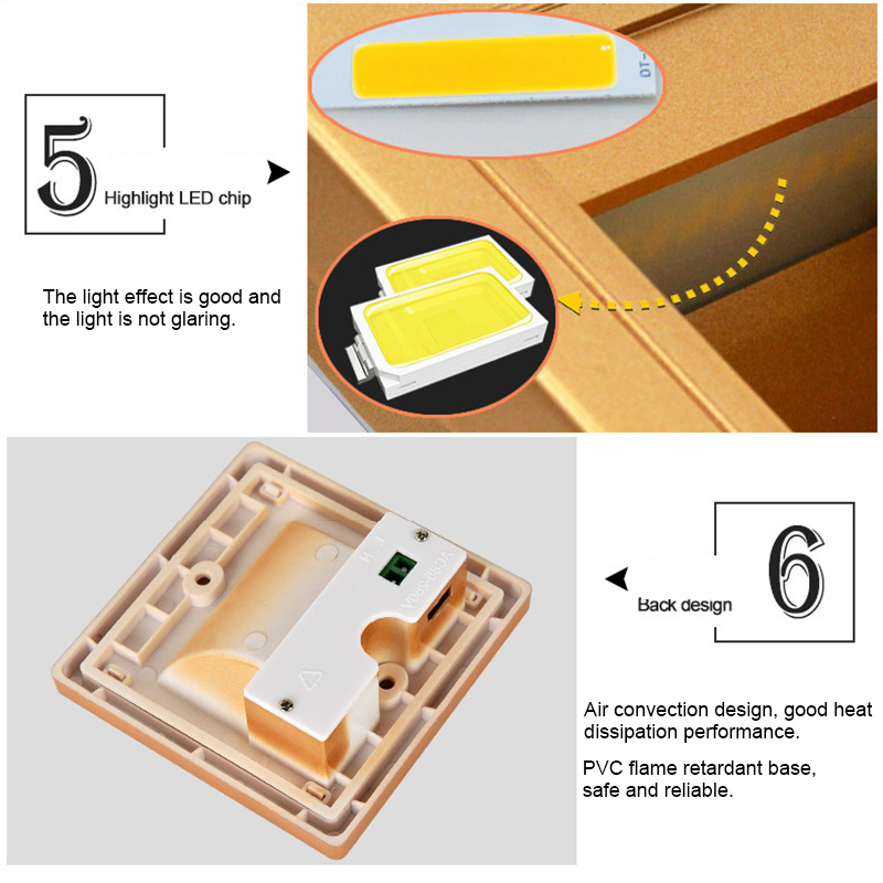 LED Recessed Wall Luminaire Step Light 1.5W Recessed Lamp for Staircase Corridor LB88