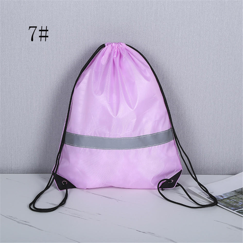 Zaino in nylon con coulisse zaino scuola di nuoto kit PE zaino per studenti sport impermeabile palestra viaggiare bambini adulti fitness: 7