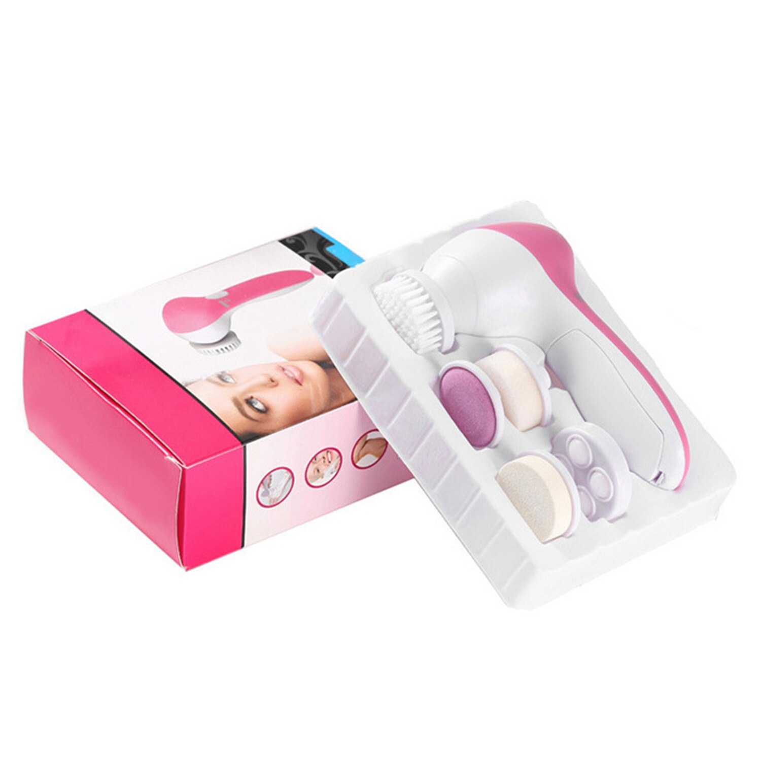 5 In 1 Electric Wash Face Cleaning Machine Facial Cleanser Pore Cleaner Body Cleansing Massage Mini Skin Beauty Massager Brush