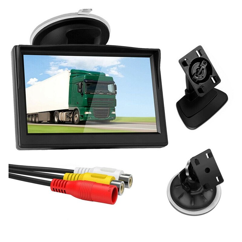 -5 tuuman 800 x 480 tft lcd hd sn -näyttö kahdella kiinnitystelineellä auton peruutuskameralle/peruutuskameralle/dvd/mediasoittimelle