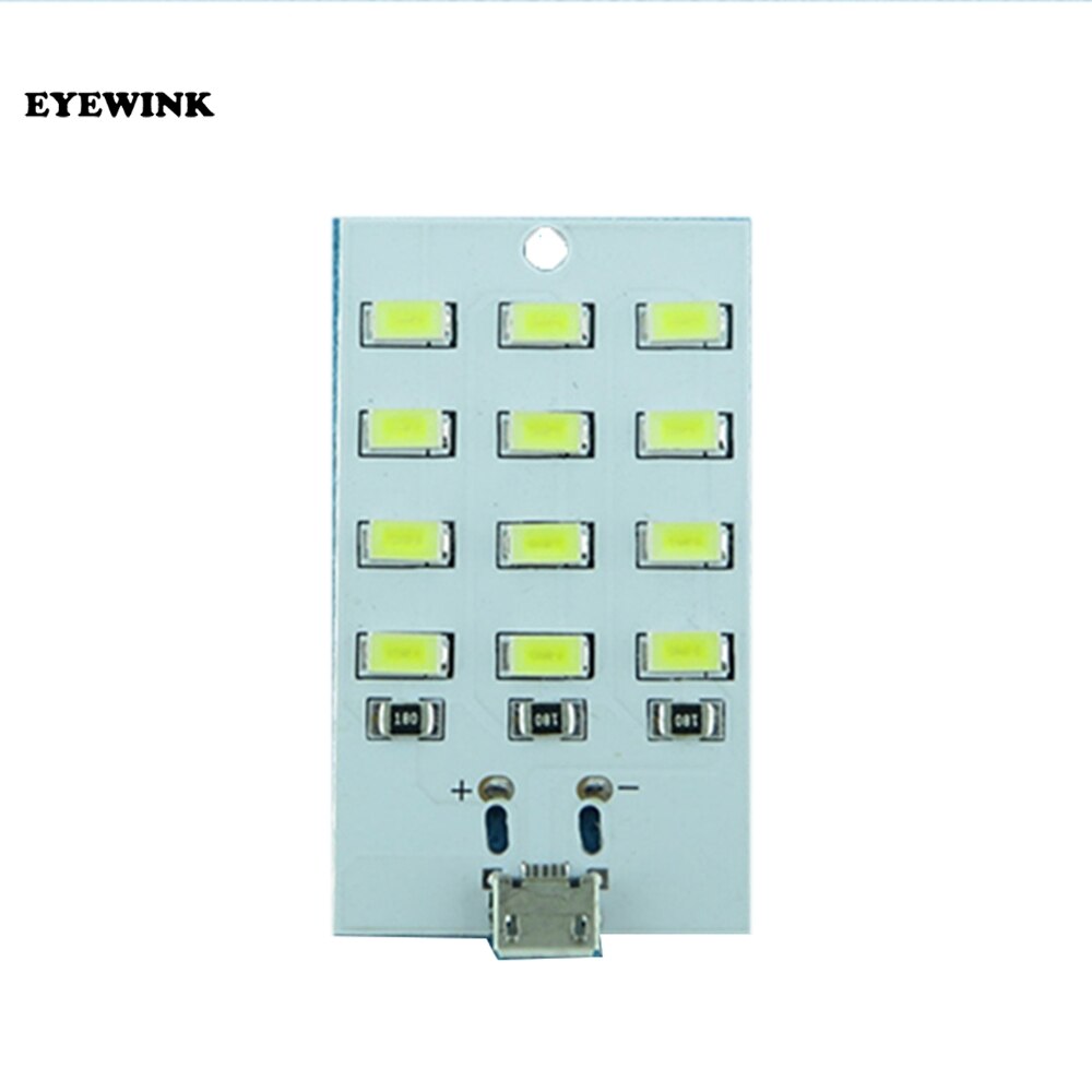 1Pcs 5730 Smd 5V 430mA ~ 470mA Wit Mirco Usb 5730 Led Verlichting Panel Usb Mobiele licht Noodverlichting Nachtlampje