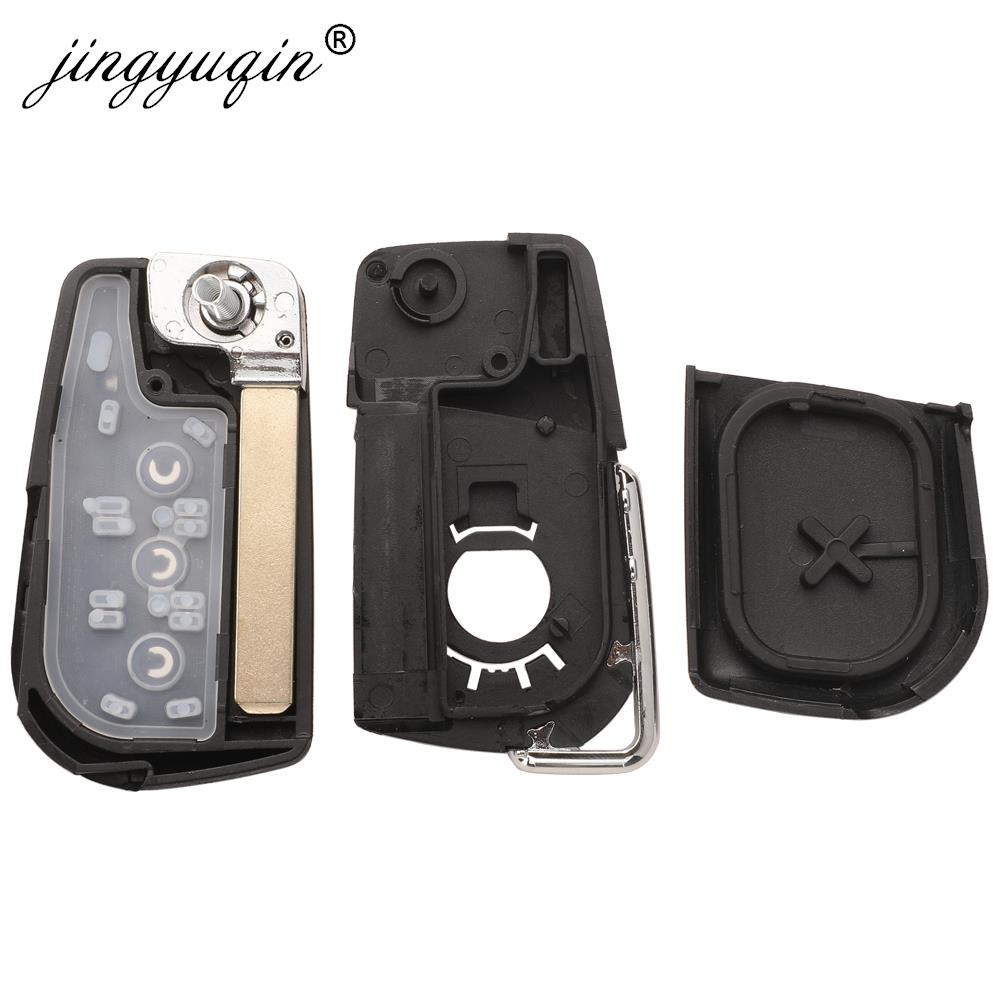 jinyuqin Flip Folding Remote Key Shell Case fit CR2016 Holder for Toyota Levin Camry Reiz Highlander Corolla VA2 Toy48 Toy43