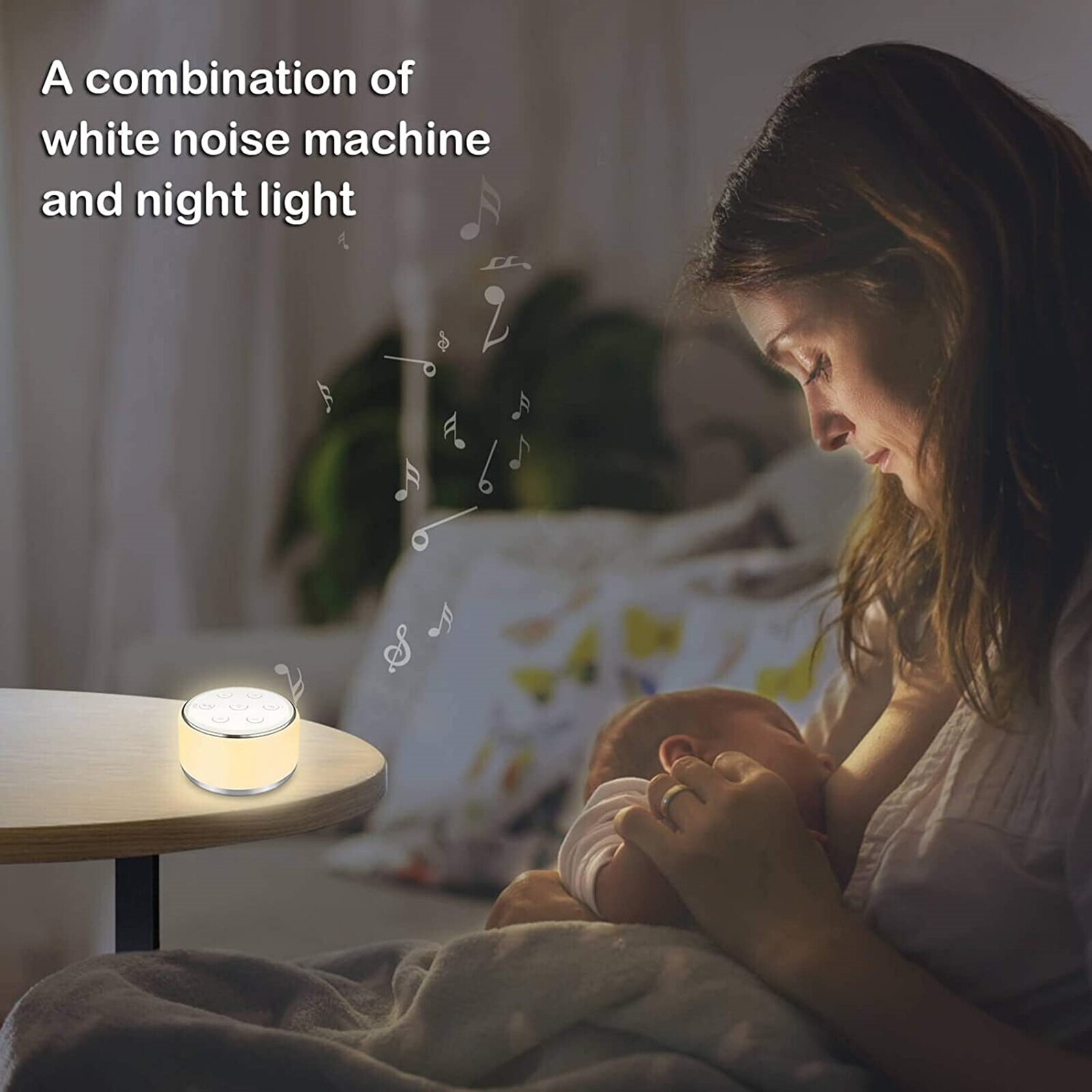 Usb recarregável máquina de ruído branco cronometrado desligamento sono máquina de som para dormir & relaxamento para o bebê adulto viagens escritório