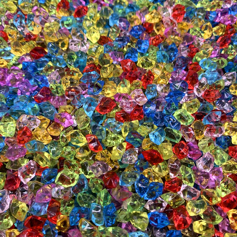 200 Uds. De piedras acrílicas coloridas para acuario, cubitos de hielo de cristal, decoración, relleno de jarrón, guijarros, accesorios para pecera, decoración de joyería DIY
