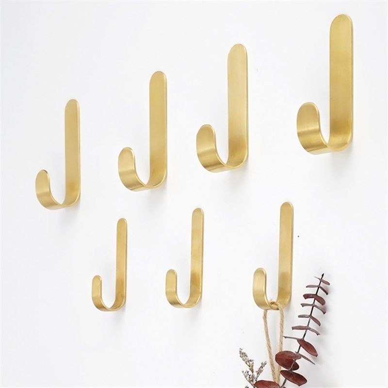 Aan de muur bevestigde handdoekhouder, j-vormige messing kapstokhaak, lijmhouder voor in de keuken