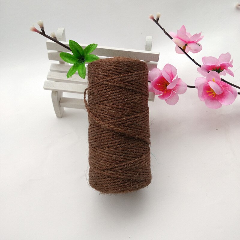 100m Natural Jute Twine Canvas String Hemp String Wedding Party Winding Threads dd Laces DIY Thread: Chocolate