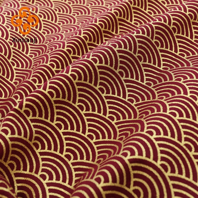 Burgundy Red Cotton Fabric By Half Yards Japanese Zephyr Fabric And Christmas Print Sewing Fabric TJ1023