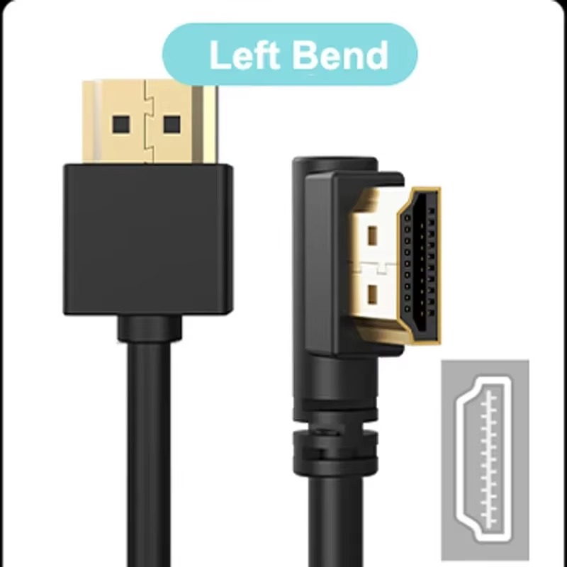 Cable HDMI 2.1 de 90 grados: grafeno mejorado para instalaciones que ahorran espacio | Cable auxiliar HDMI de 8K, 3D y alta velocidad de actualización: Gris / 3 m