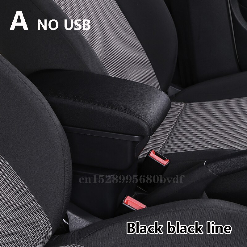 Voor Peugeot 208 Armsteun Doos Verhoog Dubbele Laag Centrale Winkel Inhoud Bekerhouder Asbak Accessoires: A001 No USB