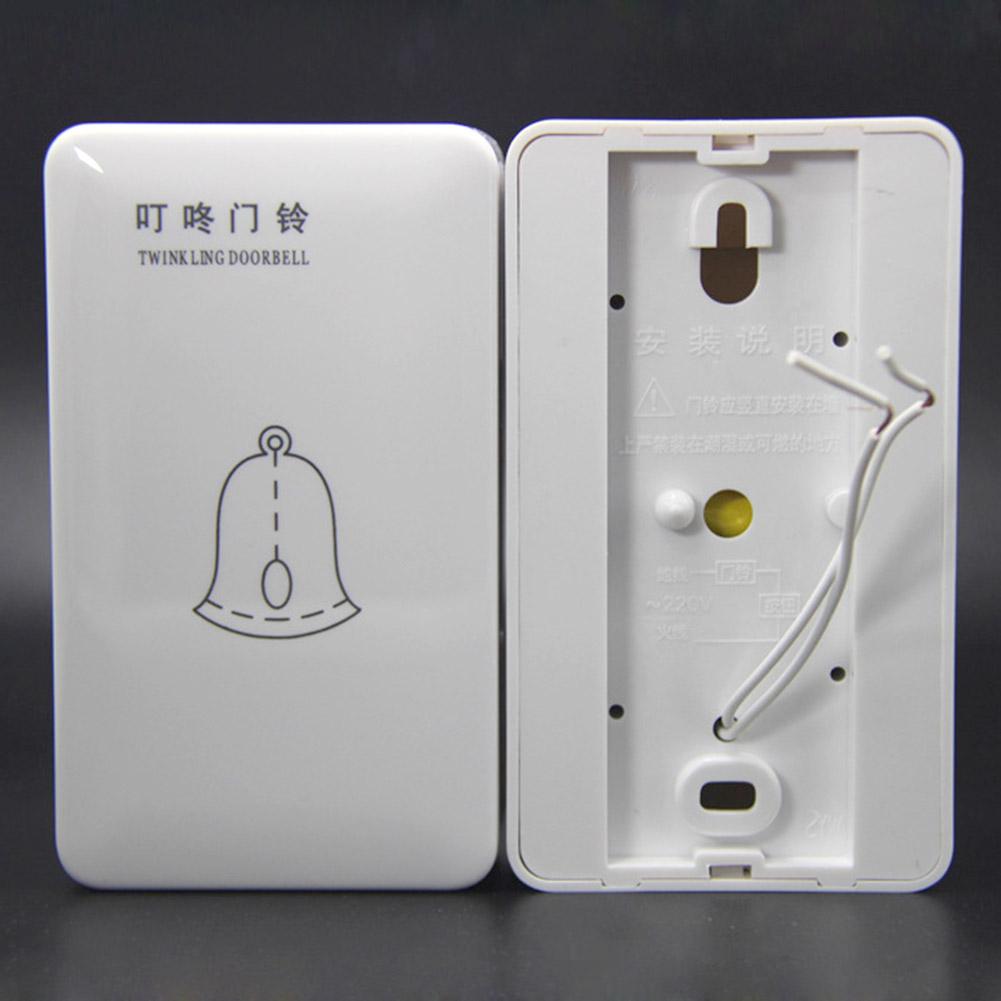 AC 220V Doorbell Strong Electric Sound Hairpin Type Mechanical Household 2 Line Hotel Wired Exchange Wall Mounted Bell