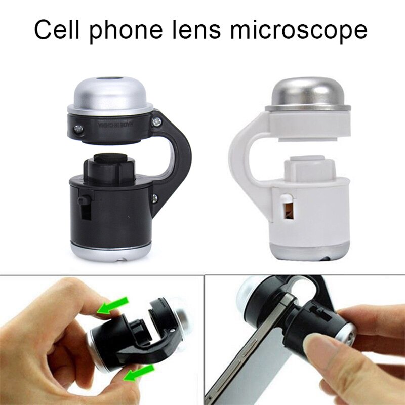 Microscopio para teléfono móvil, cámara telescópica, lente de Clip, Zoom 30x, luz LED, fotografía, PR, oferta