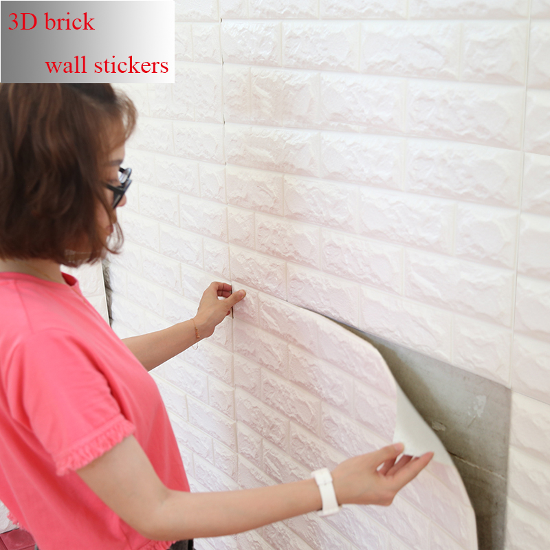 Pe Foam 3D Wallpaper Diy Muur Stickers Muur Decor Reliëf Baksteen Steen Wallpaper Kamer Huis 60X30X0.8 Cm Poster