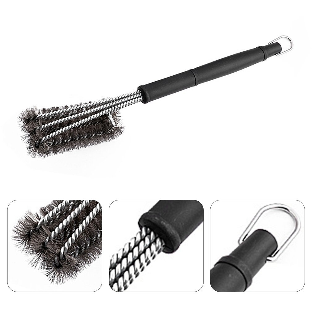 Brosse Ronde En Acier Inoxydable HERIO - Pour Nettoyer Plancha, Grille Barbecue, Métal Et Graisse