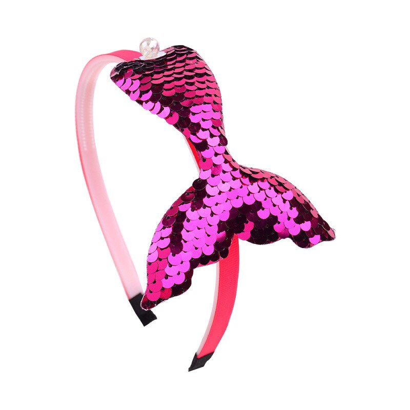 coiffure réversible paillettes bandeaux pour filles arc-en-ciel sirène perles bandes de cheveux corée cheveux accessoires: 7