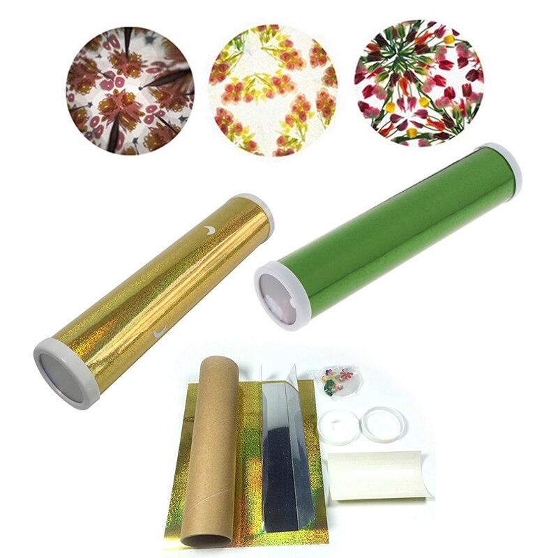 1 Set DIY Colored Rotating Kaleidoscope Kits Science Experiment Kid Brain Hands-Eyes Cooperation Training Toy Educational Craft