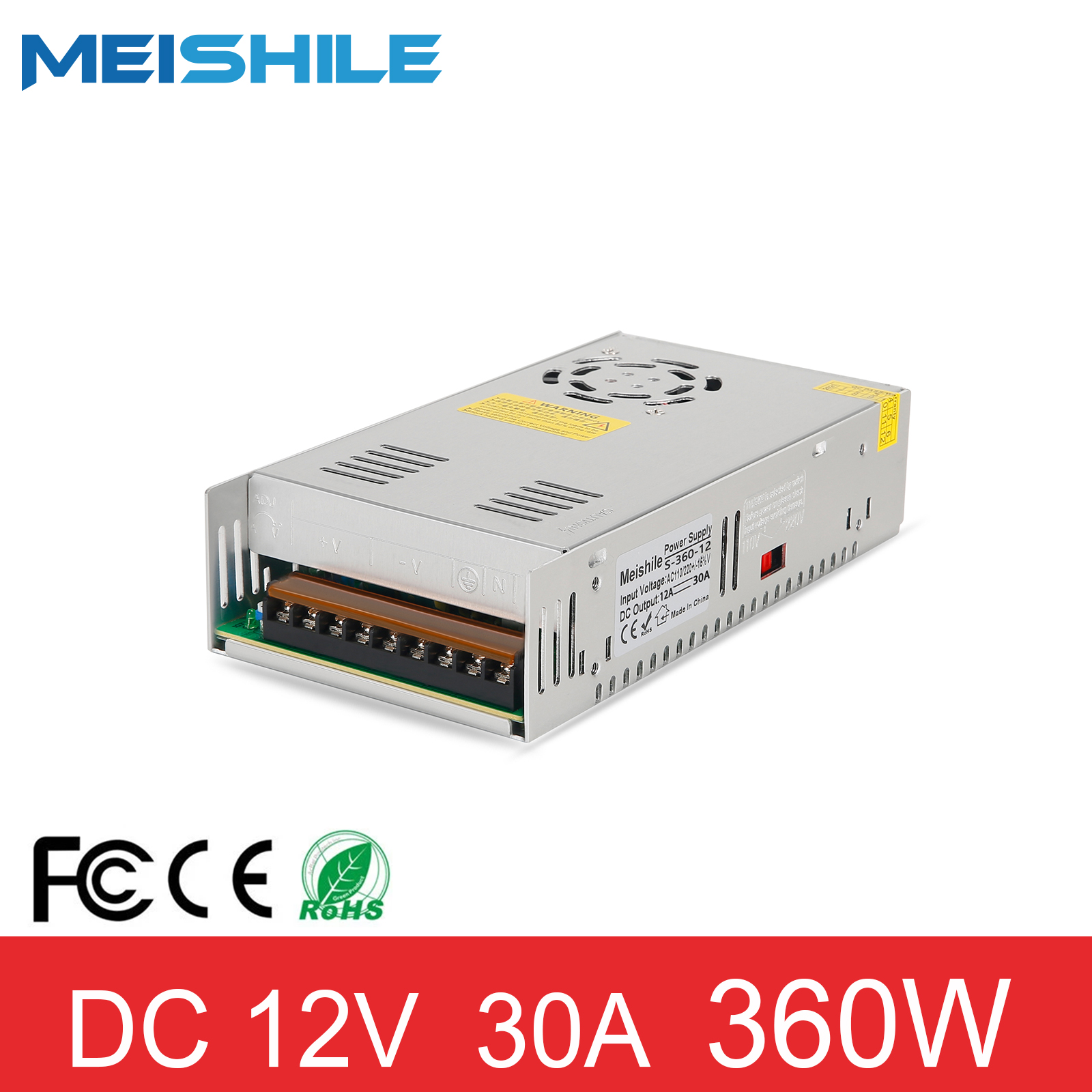 Transformateur d&#39;alimentation électrique, 12V, 30a, 360W, pour moteur CNC industriel, équipement électronique, Etc.