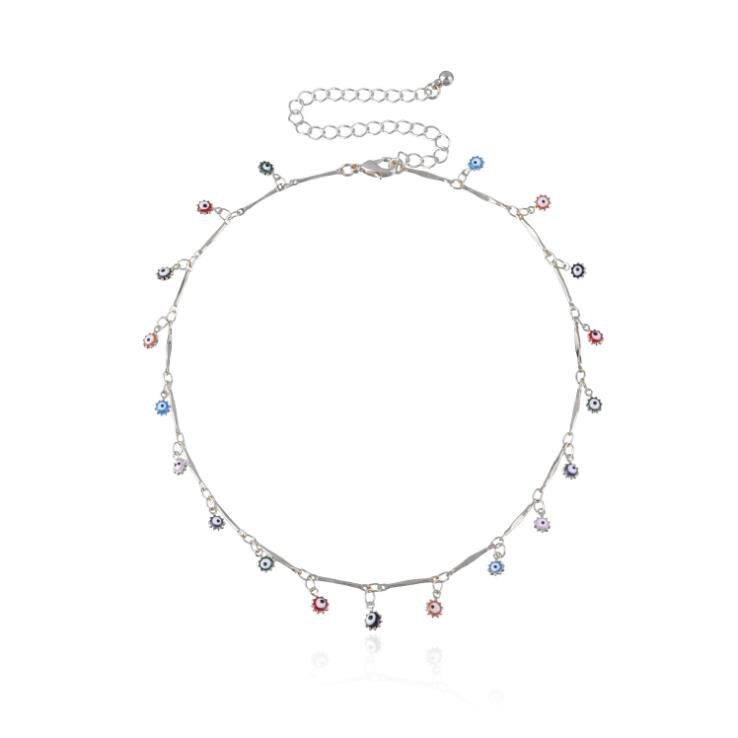 Bohemian Kleurrijke Kralen Ketting Voor Vrouwen Charms Tassel Sleutelbeen Keten Chockers Handgemaakte Party Sieraden Collares: NJ-164-1