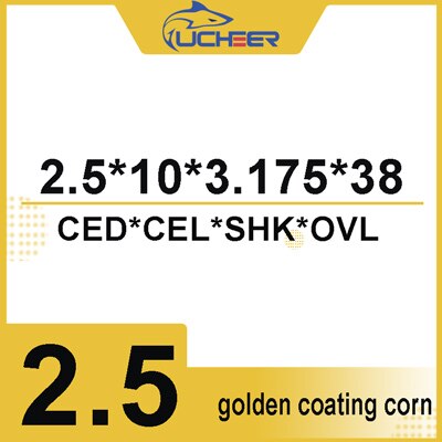 Ujoy 1 pièces maïs fraise étain revêtement CNC carbure tungstène routeur bits coupe PCB fin fraise machine de gravure: d2.5-D3.175-10l-38