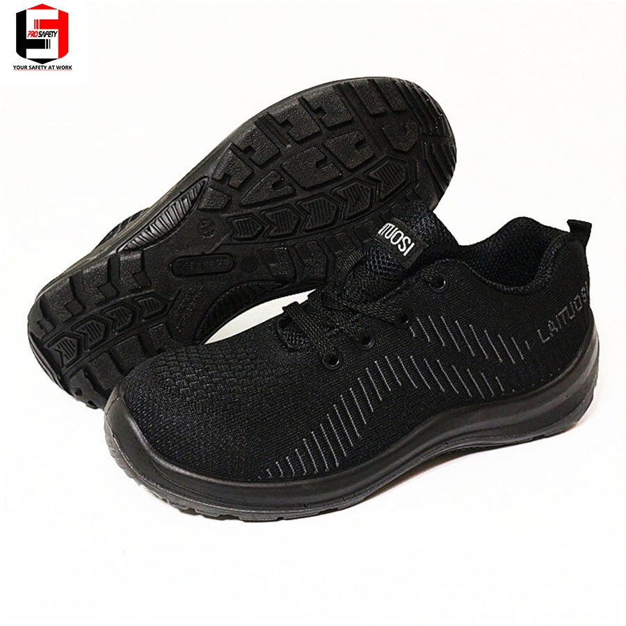 Fei Weaving 0214 Pairs of steel safety shoes Anti-oil Anti-slip Composite Toe metal Anti-static Airport black work shoes