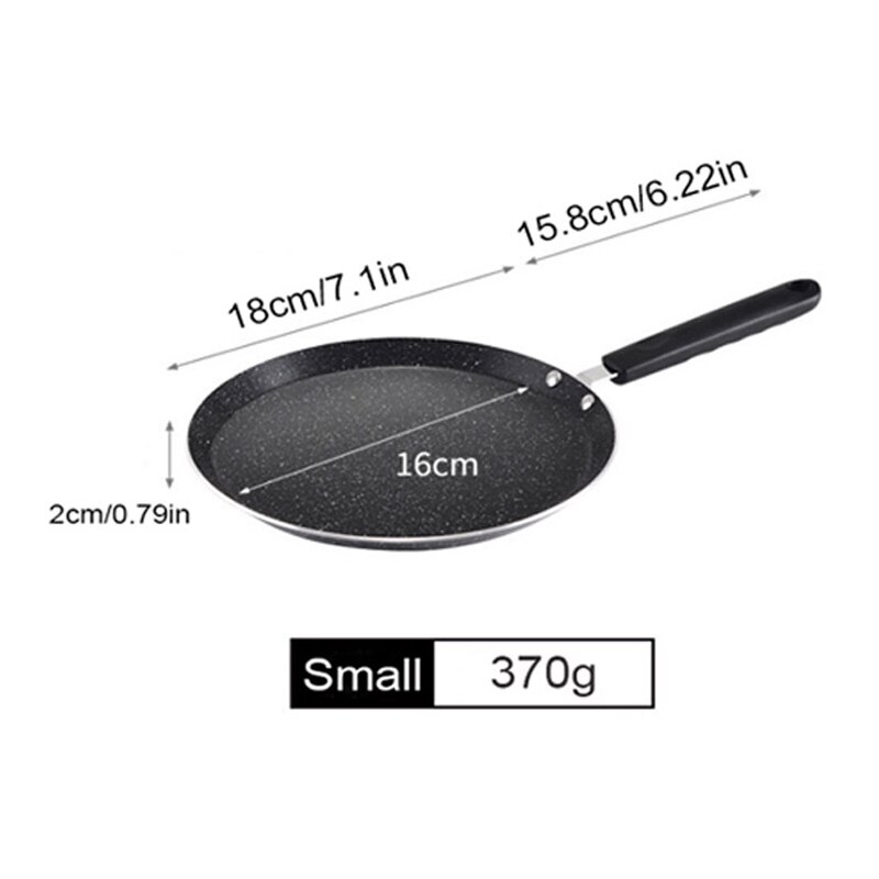 Teenra Non-stick Koekenpan Maifan Stone Wok Aluminium Pan Pannenkoek Ei Steak Koekenpan Pot Pizza Panckae Pannen koken Gereedschap: 16cm