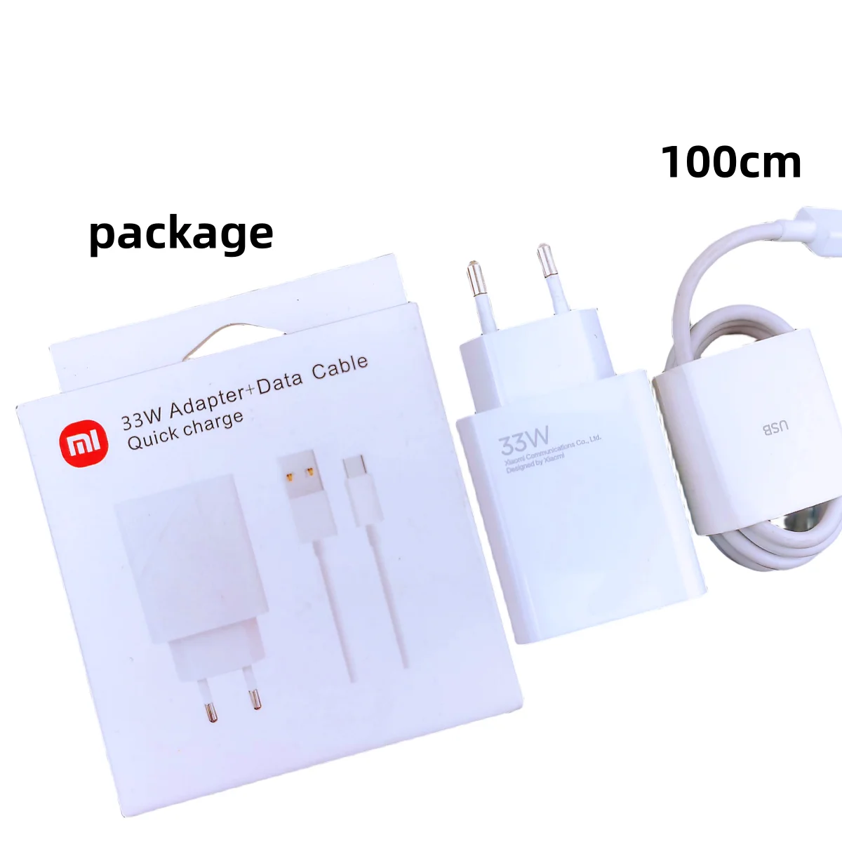 Cargador Xiaomi Original de 33W, adaptador Turbo de carga rápida de la UE, Cable Usb tipo C para Poco X5 X4 M5S X3 Pro Redmi Note 12 13 12R 13R: IL