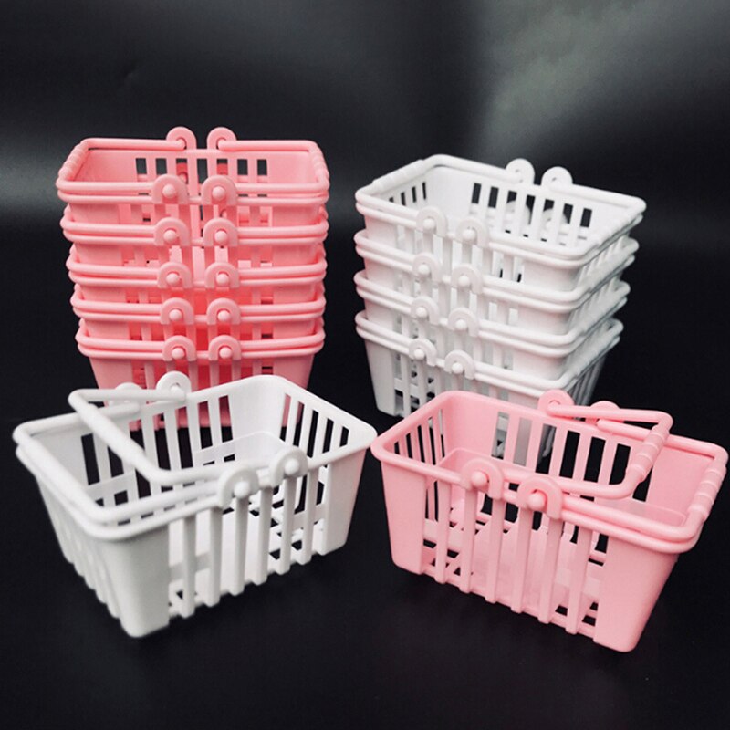 Winkelmandje Pretend Play Toy Kids Mini Supermarkt Shopping Hand Mand Voor Keuken Fruit Groente Voedsel Kruidenier Opslag Speelgoed