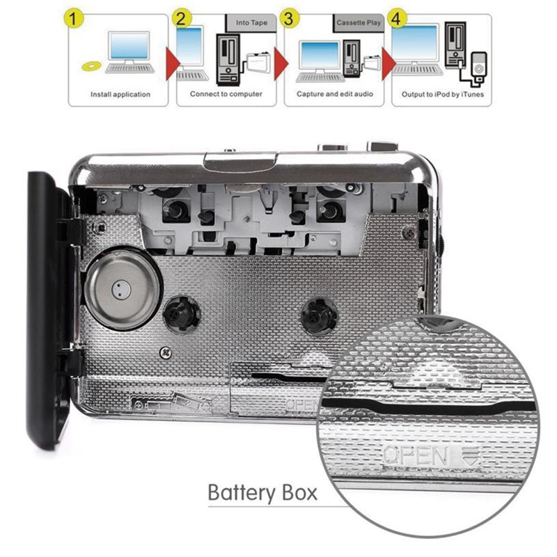 Cassette Tape To MP3 Converter Ezcap231 USB Cassette Capture Walkman Tape Player Convert Tapes To USB Flash Drive No P