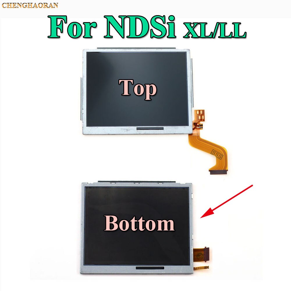 1pcs Top Upper & Bottom Lower LCD Display Screen Replacement for Nintendo DS Lite For DSL For NDSL For 3DS 3DS XL LL: For NDSi XL Bottom