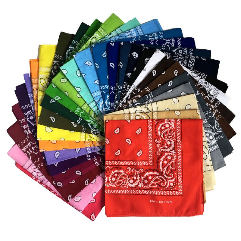 20 farger nyhet bandanas paisley skrive ut cowboy bandana lommetørkle skjerf