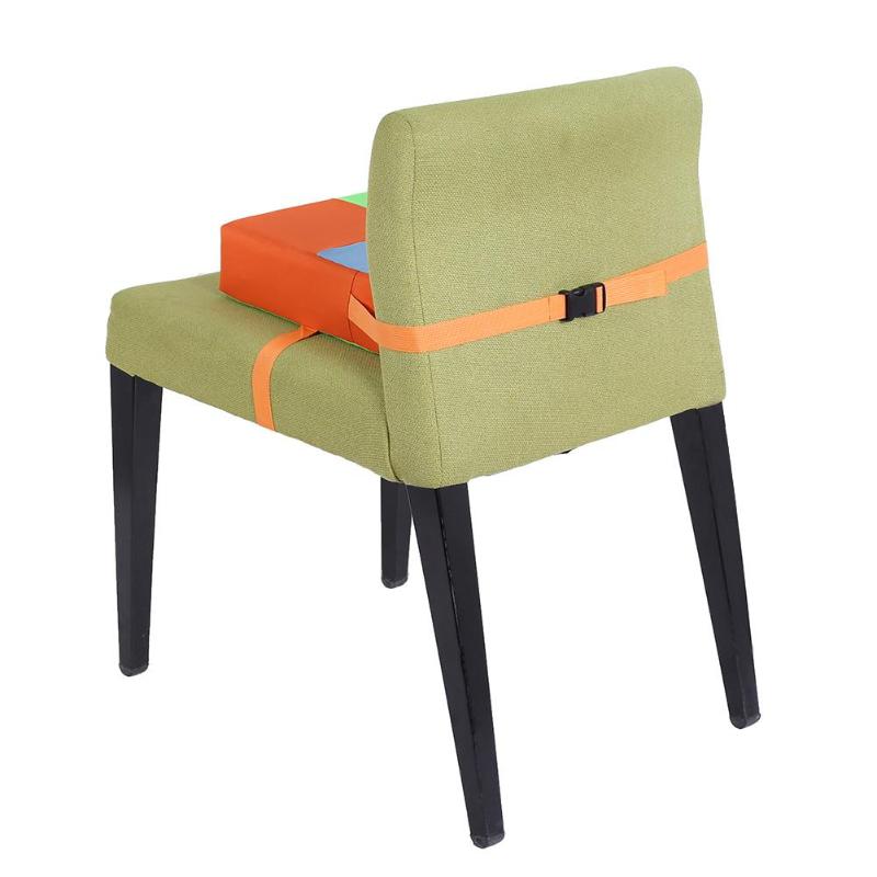 Asiento elevador portátil ajustable para Muebles de bebé, almohadilla para silla aumentada para niños, esponja suave, cojín extraíble para silla de comedor