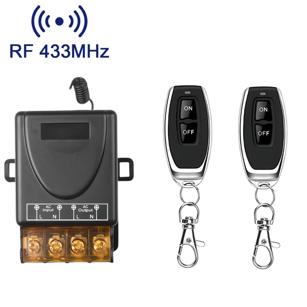 AC 110V 220V 30A Przekaźnik Bezprzewodowy RF Pilot zdalnego sterowania System RF 433Mhz Nadajnik On Off do podgrzewaczy wody Sufitowa lampa LED: FIOLETOWY