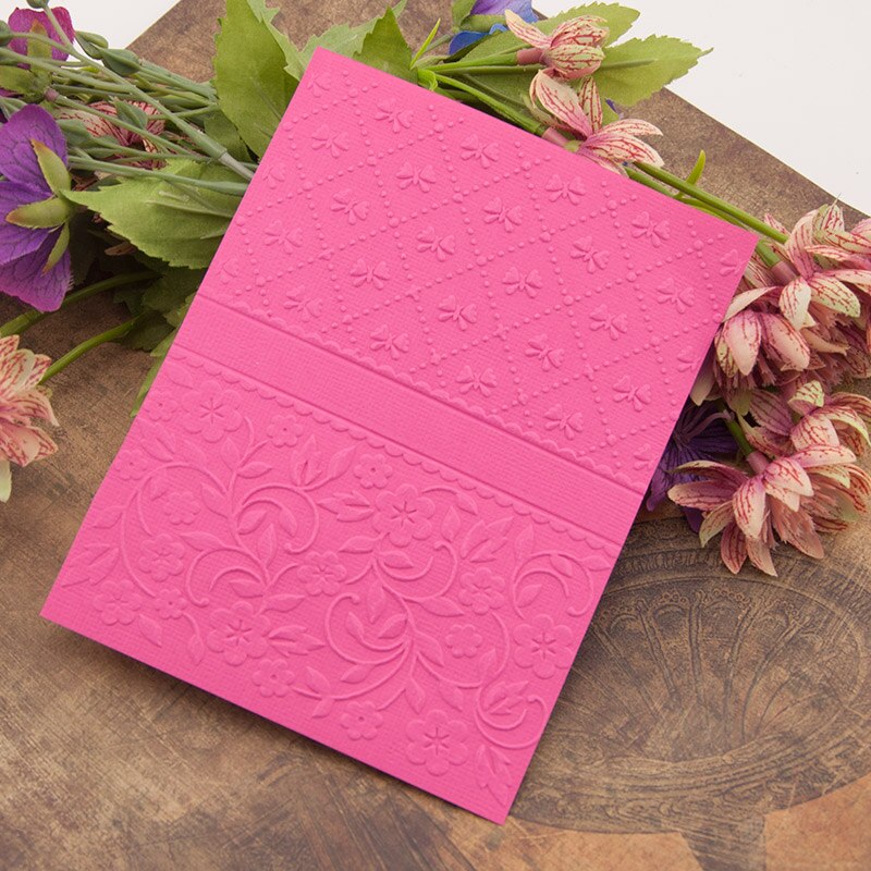 Carpeta de grabado de encaje de flores, decoraciones de mariposa de plástico para hacer tarjetas, sellos, papel de álbum de recortes, carpetas artesanales, álbum DIY