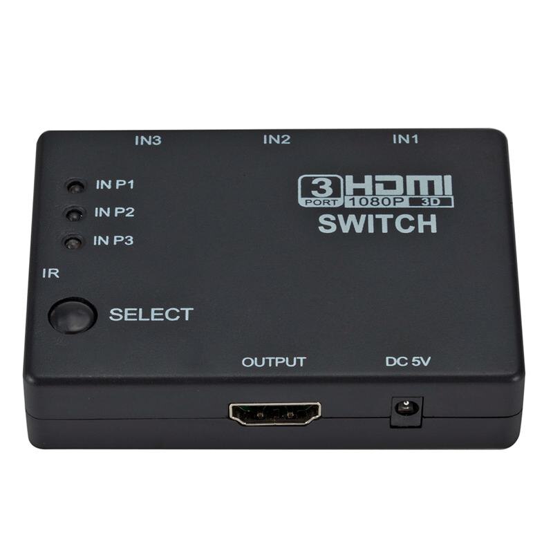 Hdmi 3 Poorts Switch Splitter Hub Met Afstandsbediening 1080P Voor PS3 PS4 Een Hdtv