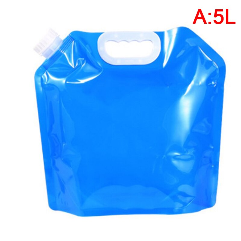 Bolsa de agua plegable portátil para coche, depósito para el agua, Picnic, 0,7/5/10L: A-Blue 5L