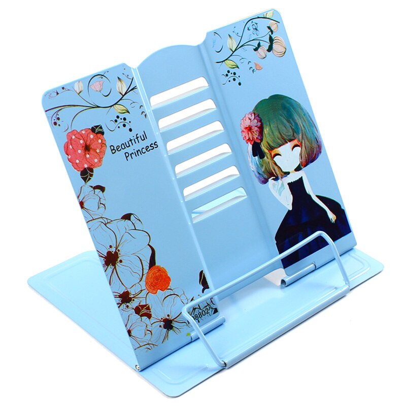 Metal Simple Reading Frame Multifunctional Cartoon Reading Frame Portable Anti Myopia Reader Good Helper For Office And Study: Princess blue