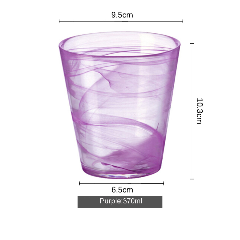 Nordiske farvede vinglas juiceglas til blyfri gennemsigtige glas whiskyglas ølglas fest drinkware: Lilla
