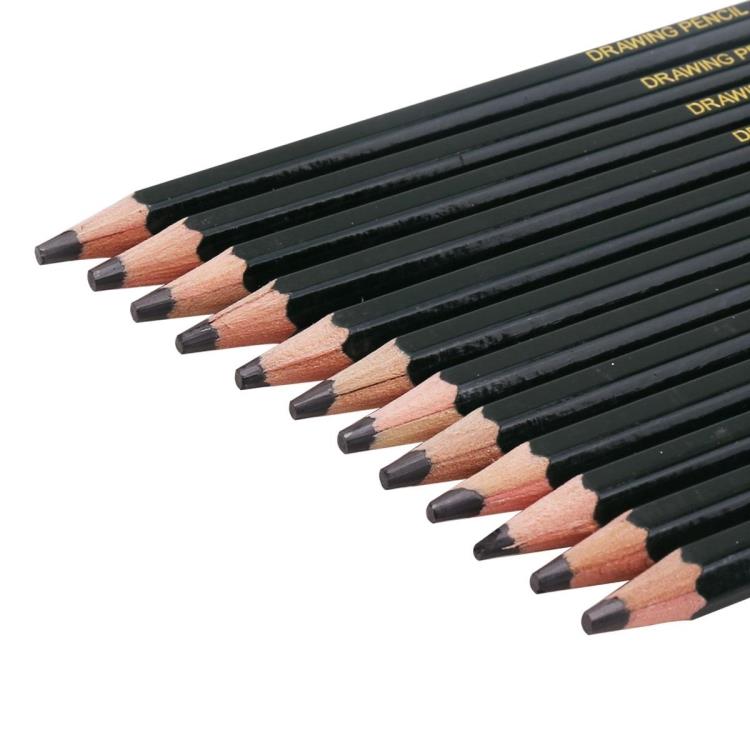 Deli Dibujo Profesiona Potlood Voor Schetsen Schilderen 9B Lood Kern Potlood School En Kantoor Professionele Tekening Potlood 12 Pcs