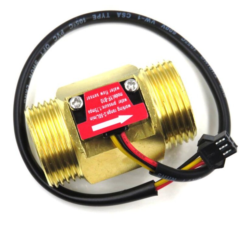 Water Flow Sensor 1 Inch DC 5-15V Water Flow Sensor Hall Sensor Switch Flow Meter DN25 Brass Water Meter Industrial Flowmeter