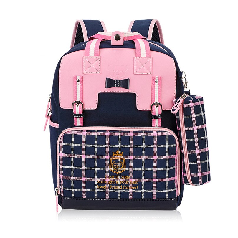 girls school backpack kids school bag korean sytle girl schoolbag backpacks for teengae girls children pencil bag: pink