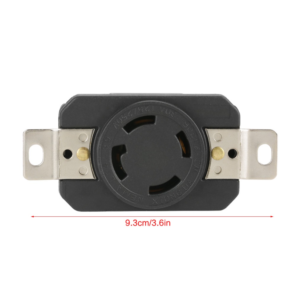 Priză de 30 amperi nema  l14-30r , 125v/250v poli 3 4 fire, cu blocare prin răsucire, montare încastrată, priză de generator pentru sarcini mari