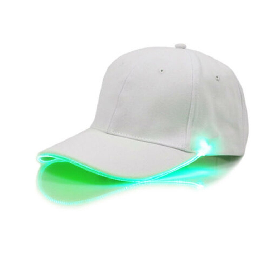 Casquette à visière lumineuse avec Led, nouvelle décontracté, de Baseball, Hip-hop, ajustable, pour le sport: green