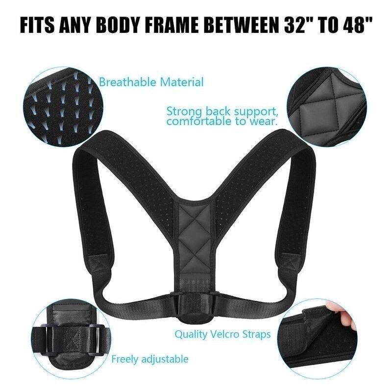 Adjustable Back Posture Brace Support Belt Corrector Clavicle Spine Back Shoulder Lumbar Posture Correction