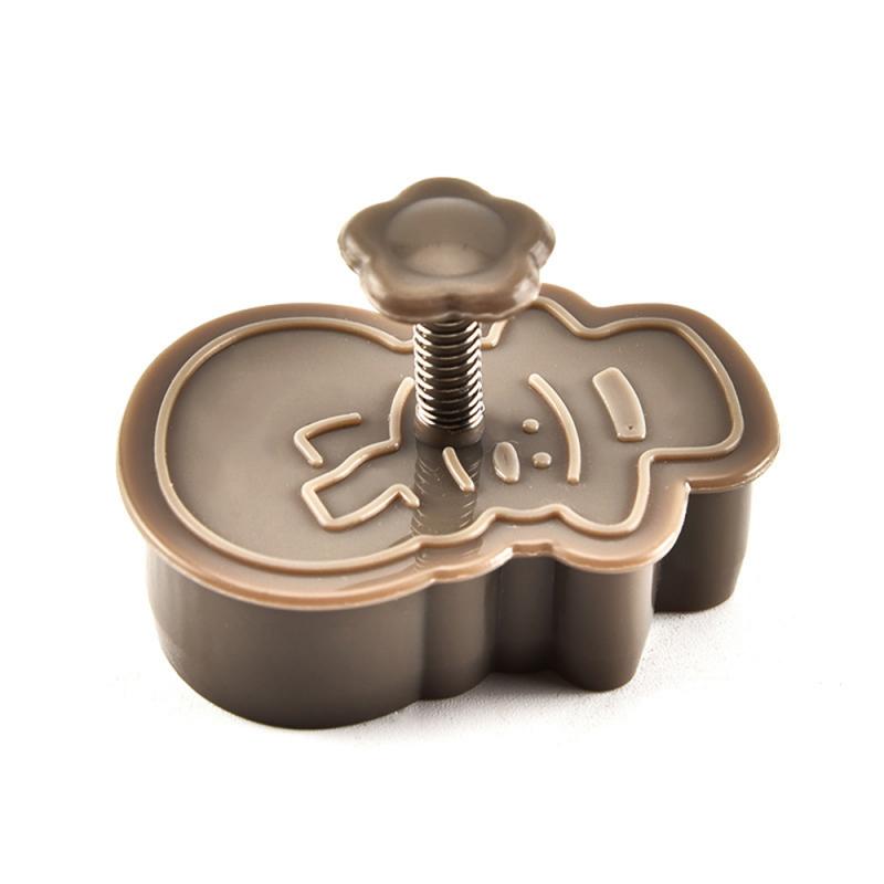 4 Stuks Cookie Stempel Biscuit Mold 3D Cookie Plunger Cutter Diy Bakvorm Kerst Cookie Cutters Kleur Willekeurige