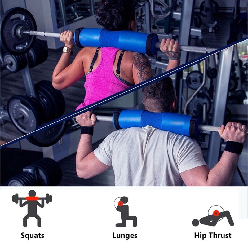 Fitness-langhantelkissen, nackenpolster, schaumstoff-langhantelkissenbezug, kniebeugenpolster, langhantel-schulterpolster, kniebeugen im fitnessstudio, gewichtheben, fitnesstraining