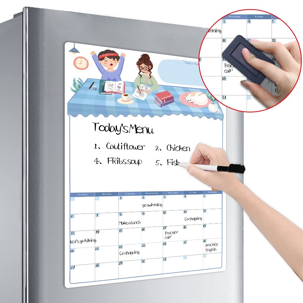Magnetic planner Magnetic board for the refrigerator magnet fridge monthly to-do list planner magnetic