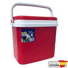 KROWN - Nevera Portátil Térmica, Rojo y Blanco, Polipropileno, Ideal Para Actividades al Aire Libre, Camping en el Jardín, Barbacoas, Pícnic, Playa. Capacidad - 10 Litros / 16 Litros / 25 Litros / 32 Litros