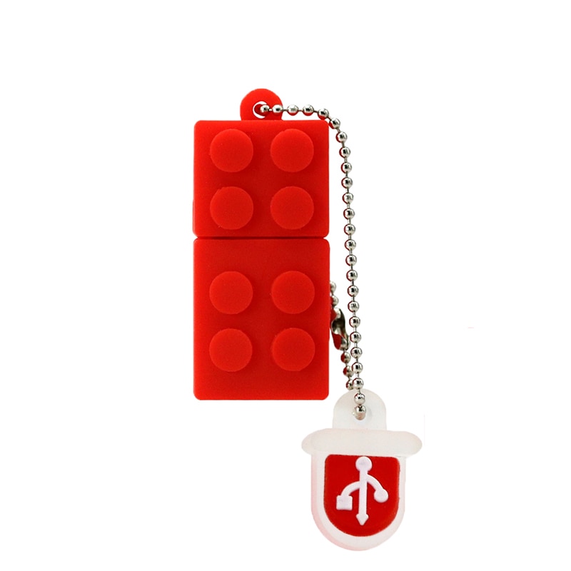 Memoria USB 2,0 de silicona para niños, PenDrive de bloques de construcción, memoria Flash, 4GB, 8GB, 16GB, 32GB