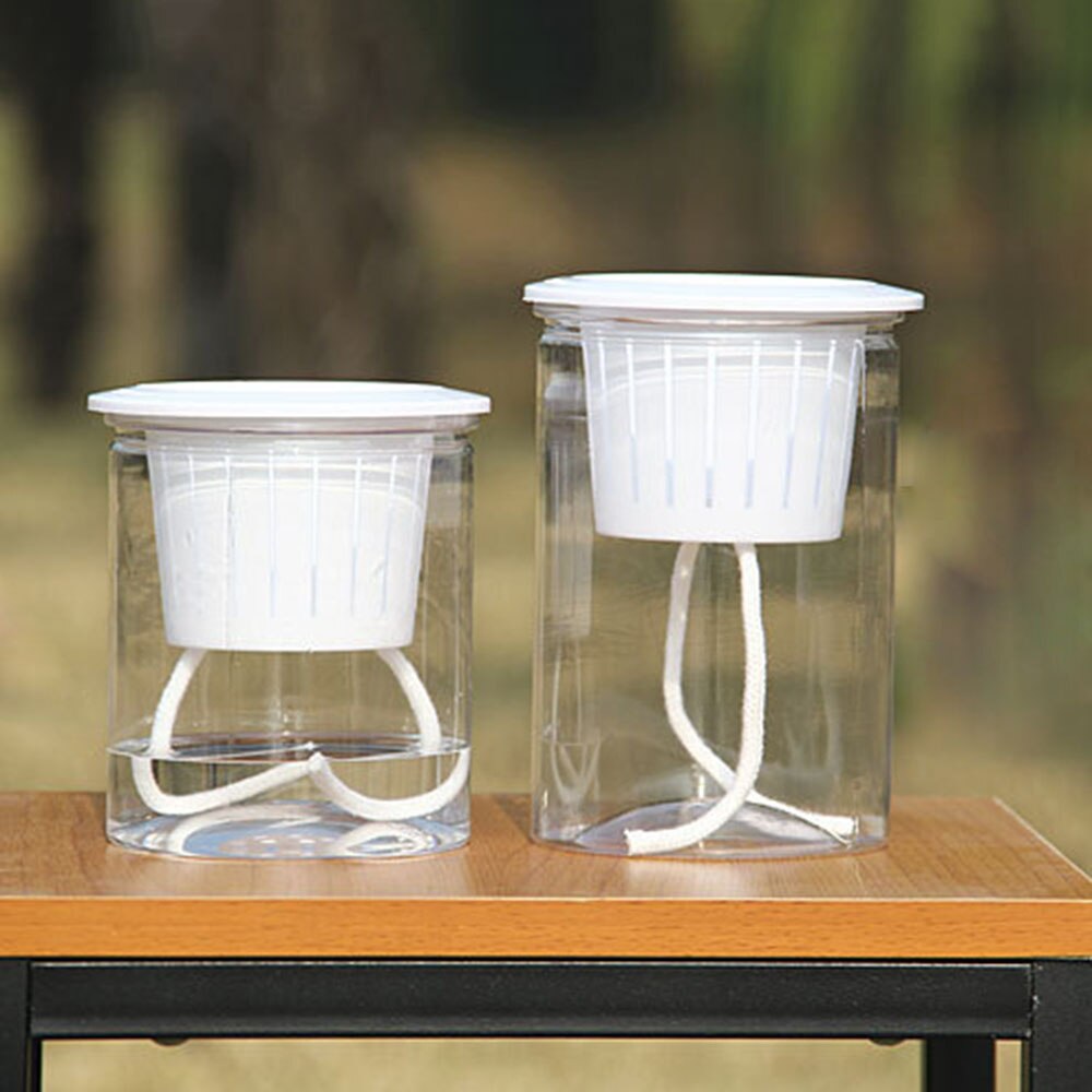 Bloempot Transparante Self-Watering Plant Pot Creatieve Lui Automatische Wateropname Tuin Potten Plantenbakken Decor